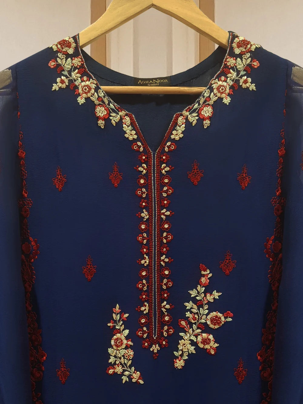 3 PIECE - EMBROIDERED CHIFFON SUIT S108428