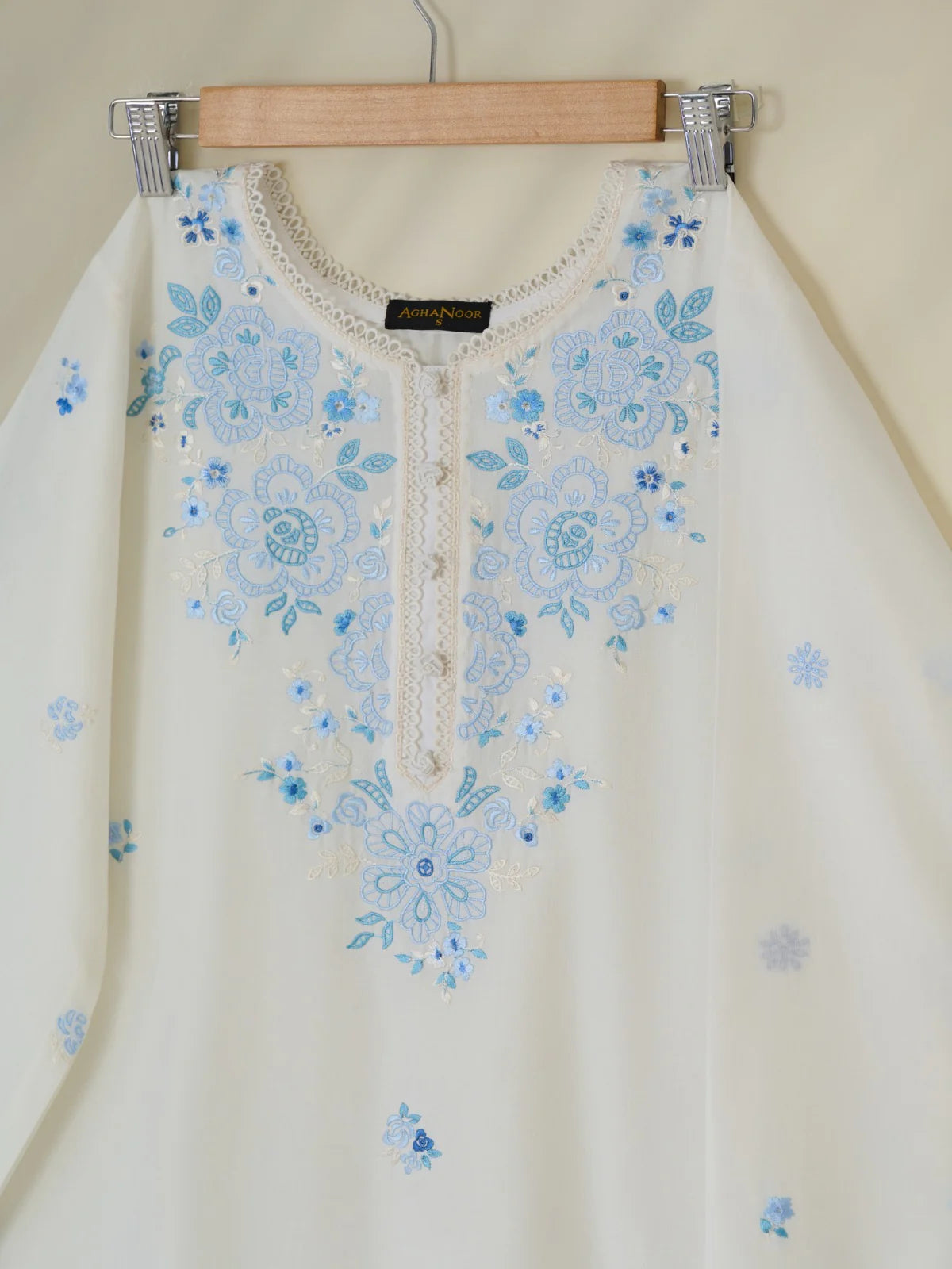 2 Piece - Embroidered Cambric Suit S110379