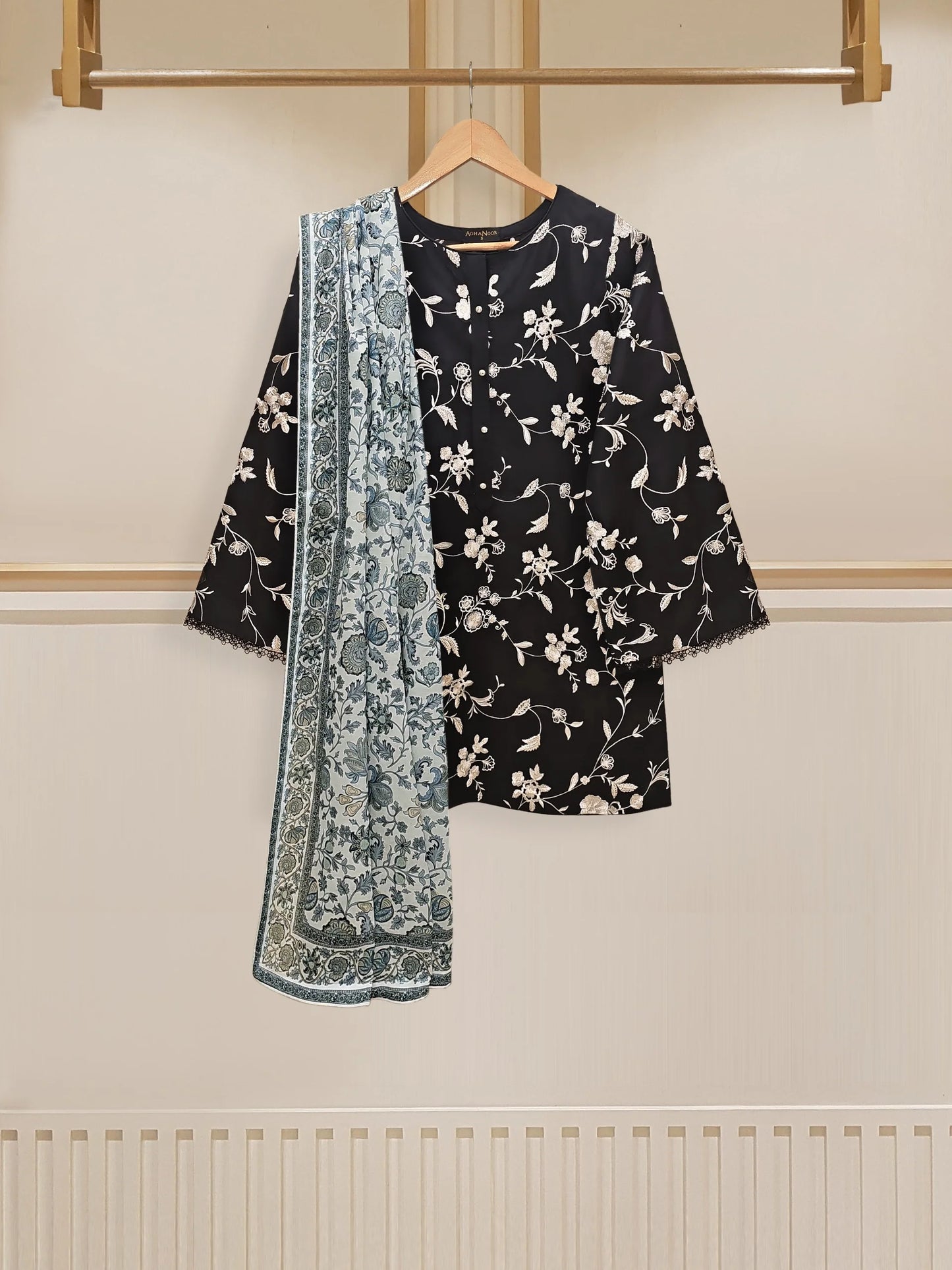 3 Piece - Pure Embroidered Cambric Suit S110022