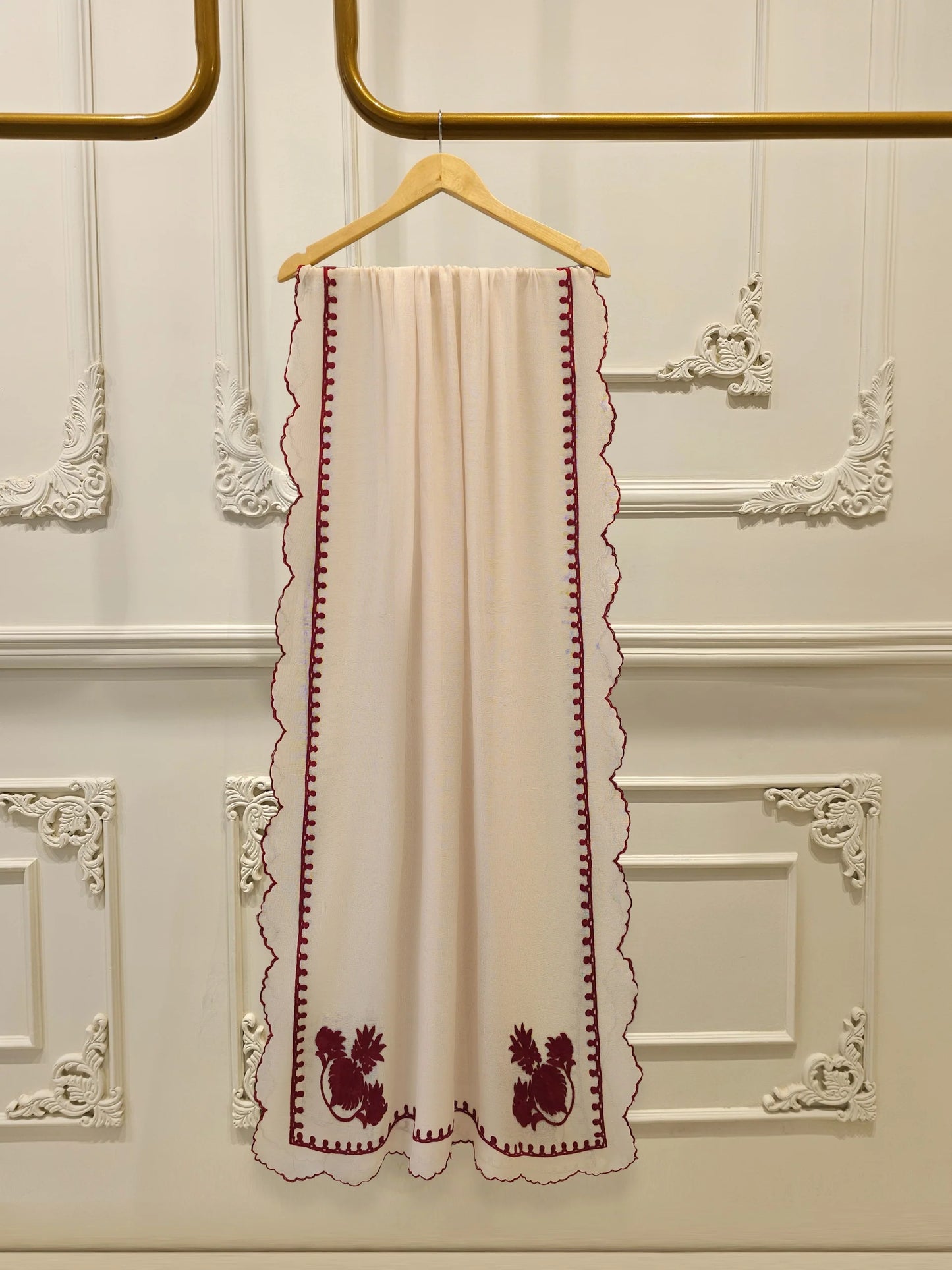 3 Piece - Pure Embroidered Cotton Net Suit S111971