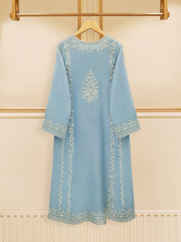 3 PIECE - PURE COTTON NET EMBROIDERED SUIT S108836