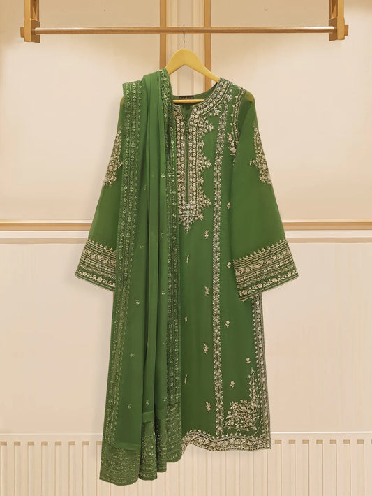 3 PIECE - EMBROIDERED CHIFFON SUIT S108811