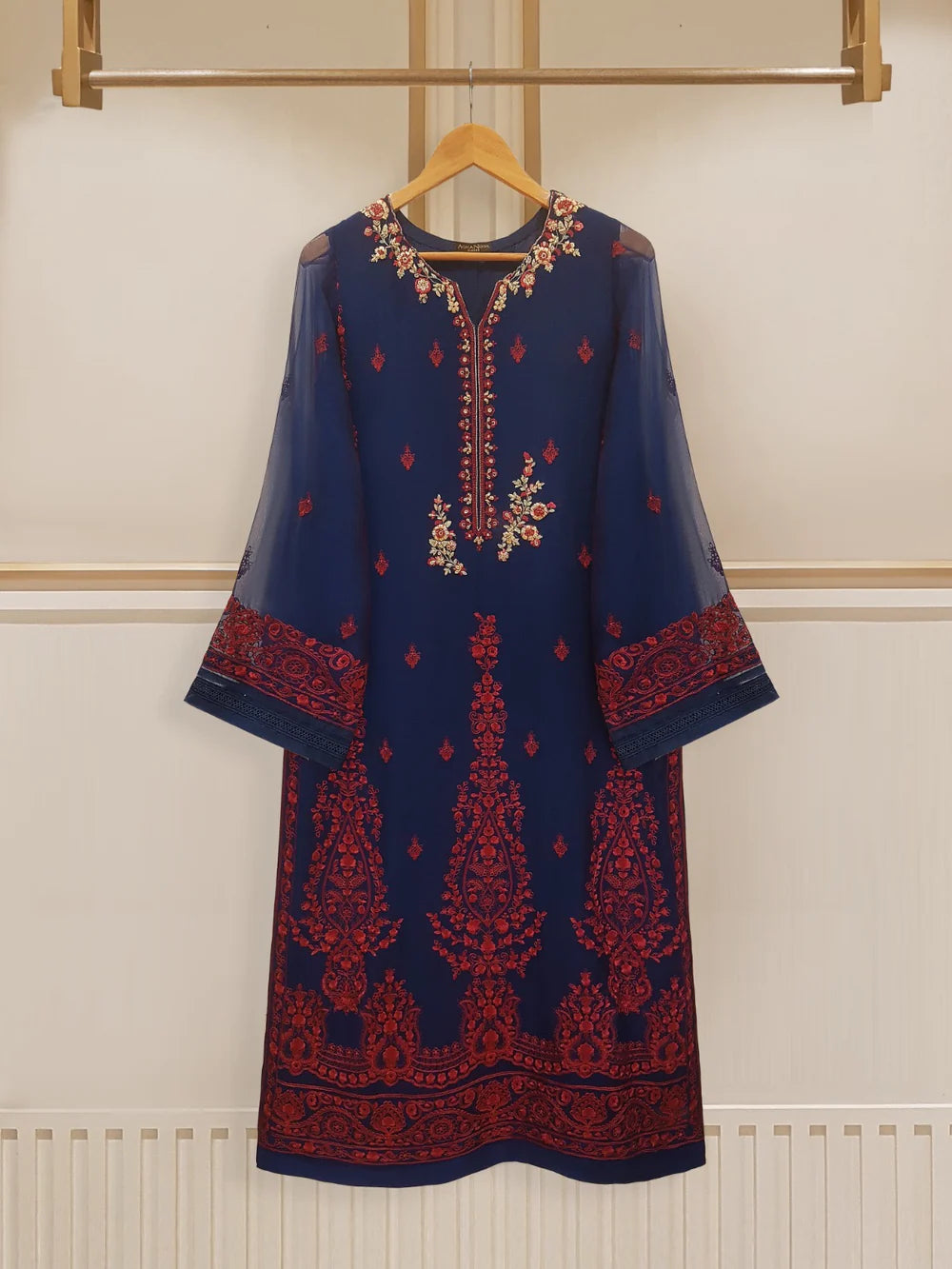 3 PIECE - EMBROIDERED CHIFFON SUIT S108428