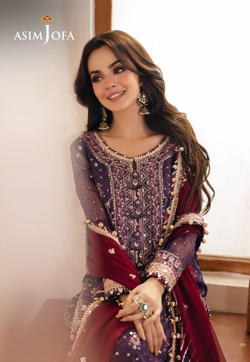 AJHE-01 EMBROIDERED CHIFFON 3 PCS