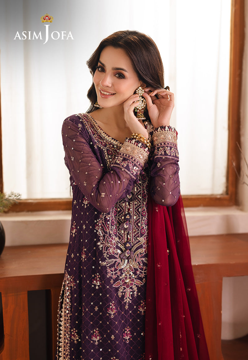 AJHE-01 EMBROIDERED CHIFFON 3 PCS