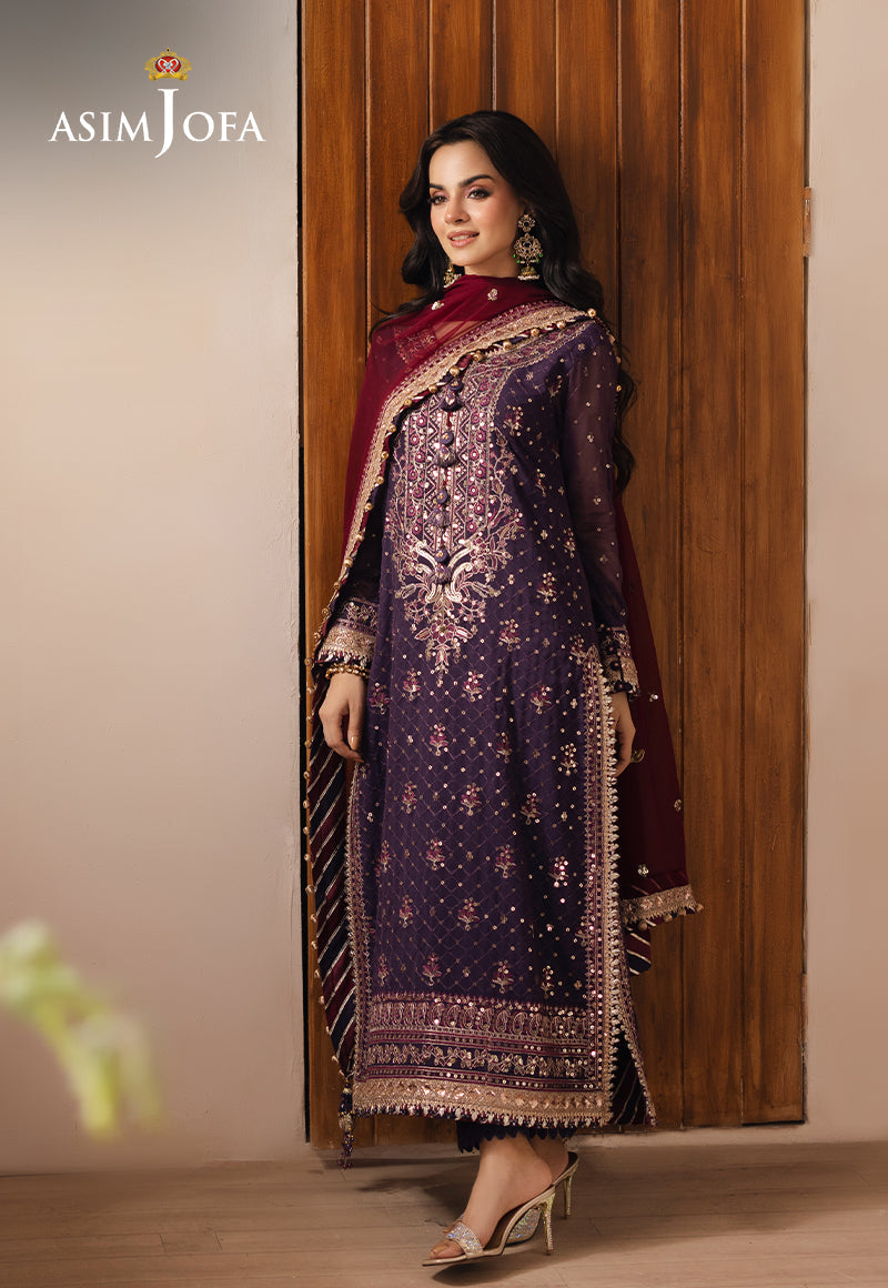 AJHE-01 EMBROIDERED CHIFFON 3 PCS