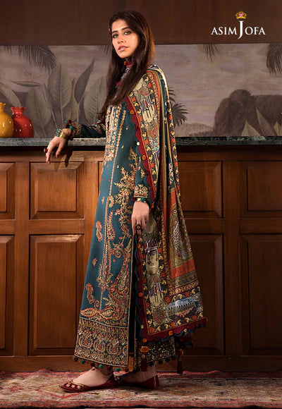 AJK-10 EMBROIDERED COTTON SLUB 3 PCS