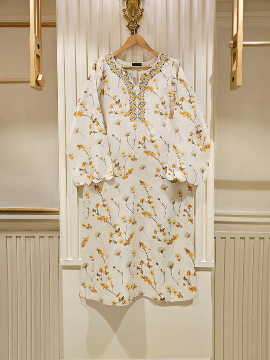 2 Piece- Pure Korean Silk Embroidered Suit S111473