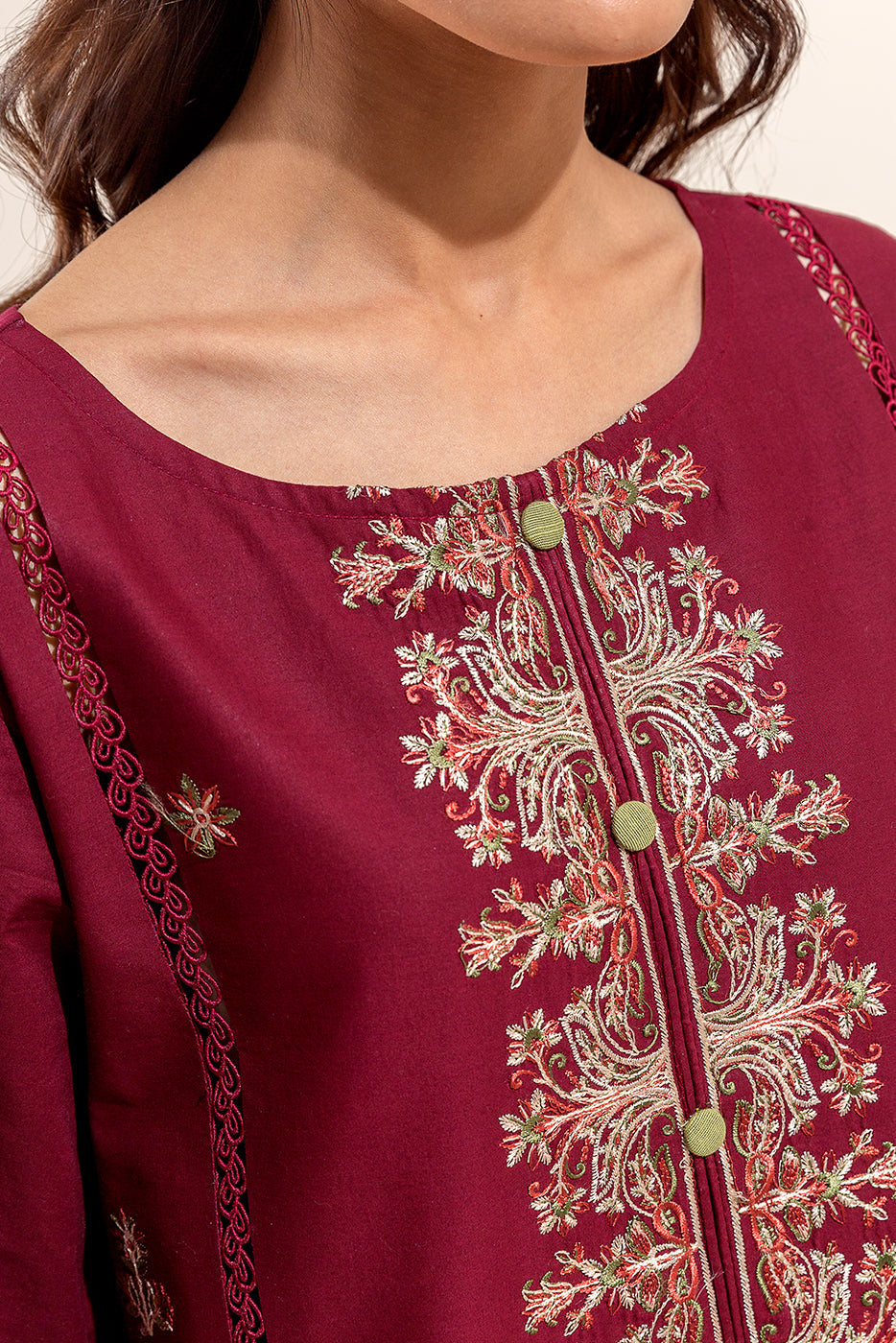 3 PIECE EMBROIDERED LAWN SUIT (UNSTITCHED)