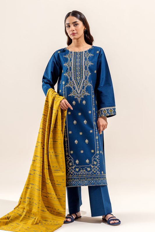 3 PIECE EMBROIDERED LAWN SUIT (UNSTITCHED)