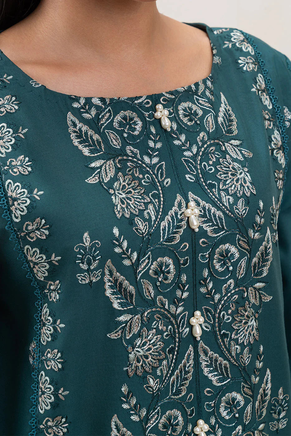 Beechtree 3Pc Embroidered Jacquard Suit BT12502UN006344