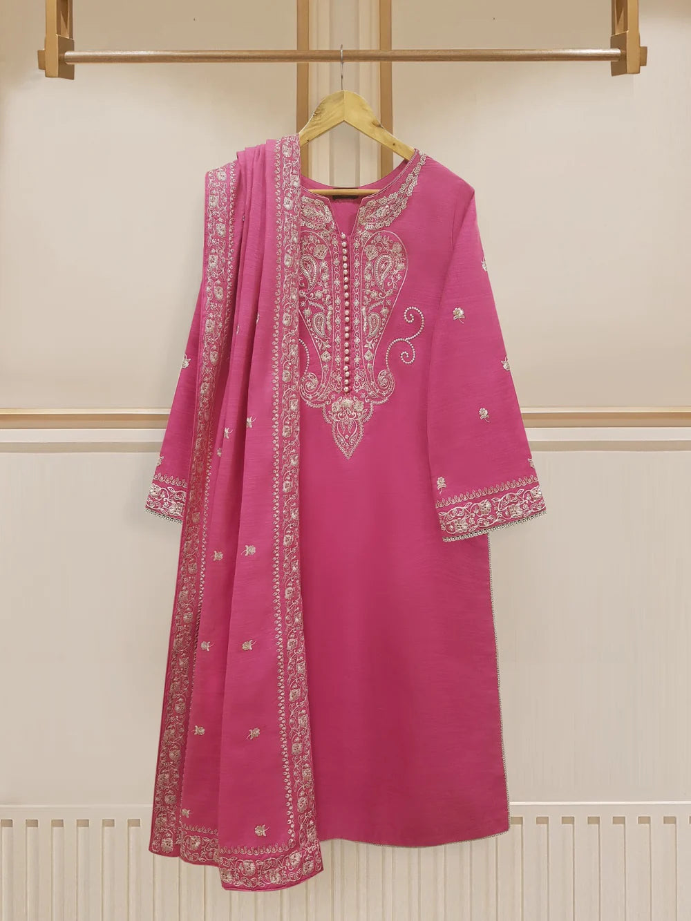 3 PIECE - EMBROIDERED KHADDAR SUIT S108187