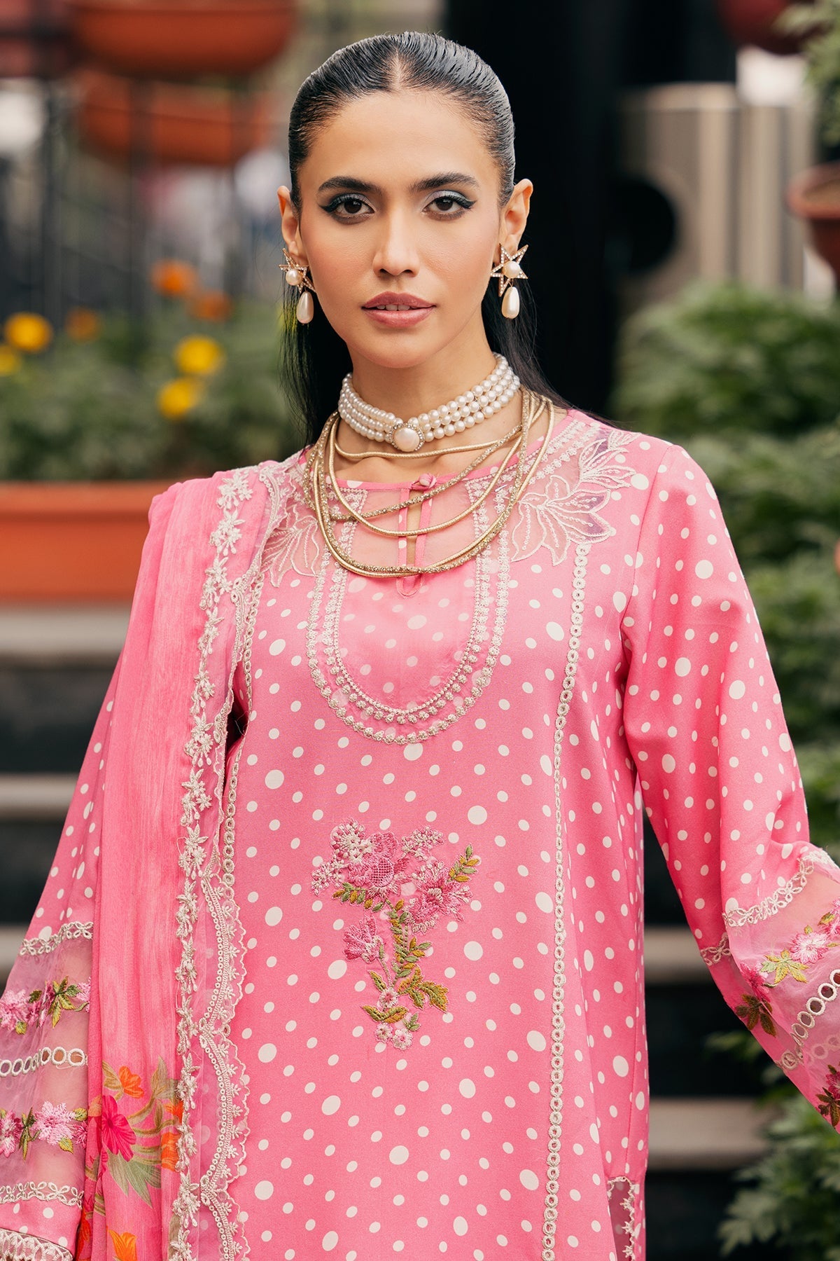 Charizma Swissmiss Premium Embroidered Swiss Voil Unstitched 3Pc Suit CSM5-03