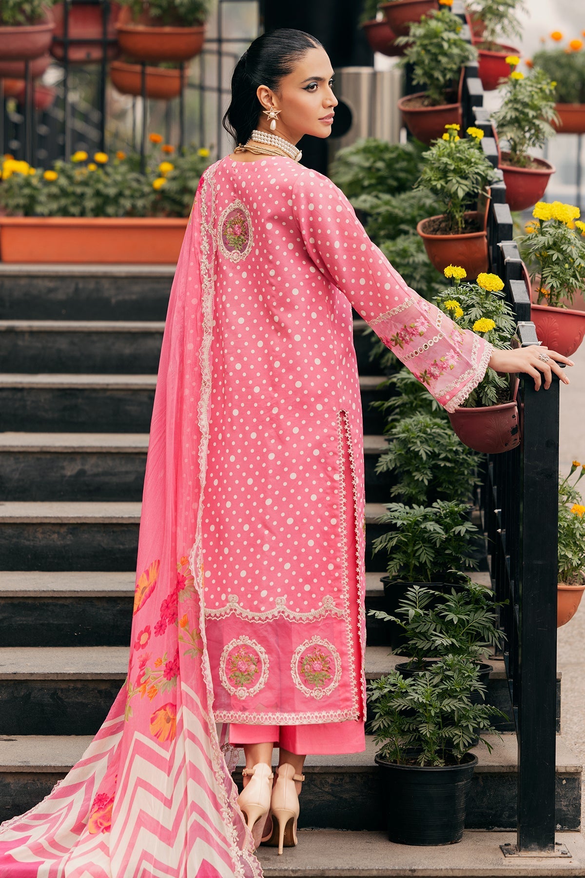 Charizma Swissmiss Premium Embroidered Swiss Voil Unstitched 3Pc Suit CSM5-03