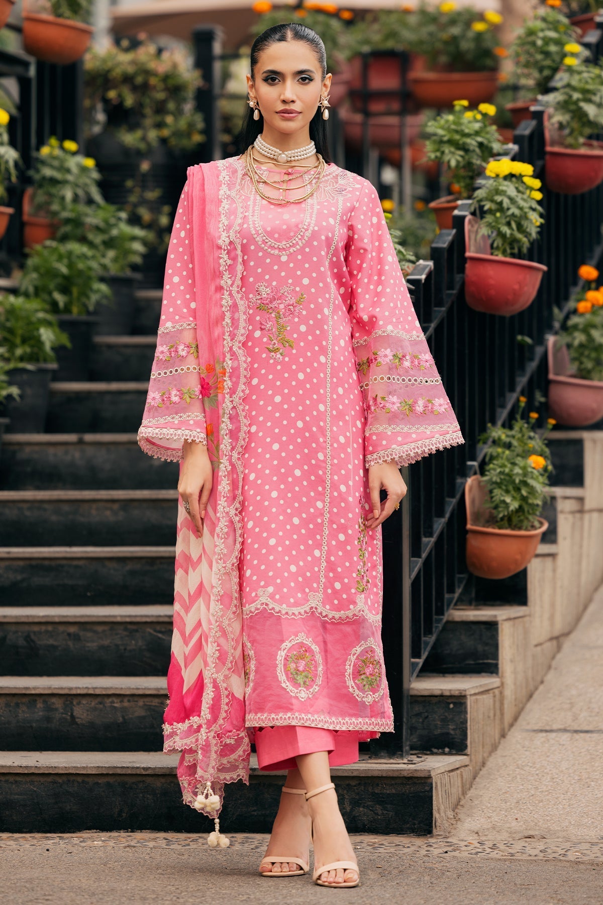 Charizma Swissmiss Premium Embroidered Swiss Voil Unstitched 3Pc Suit CSM5-03