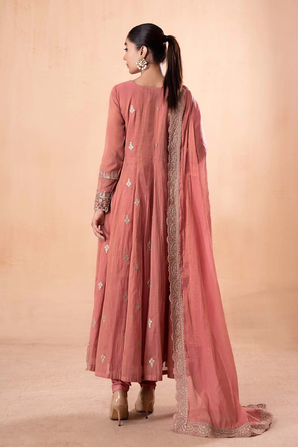 3 Piece Embroidered Cotton Masoori Suit | DW-EA24-56