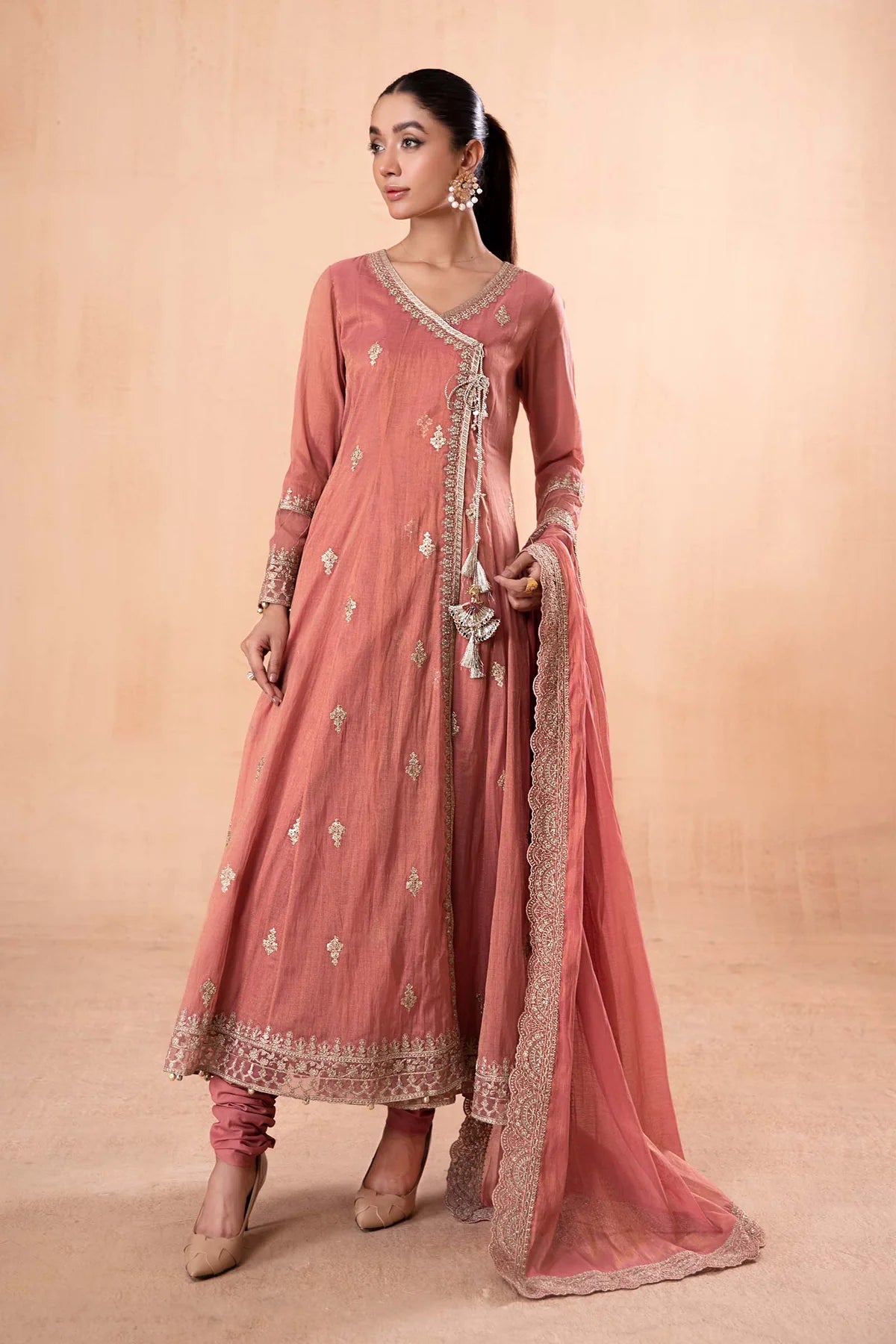 3 Piece Embroidered Cotton Masoori Suit | DW-EA24-56