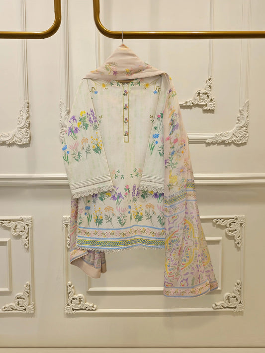 3 Piece - Digital Printed Lawn Suit S111939