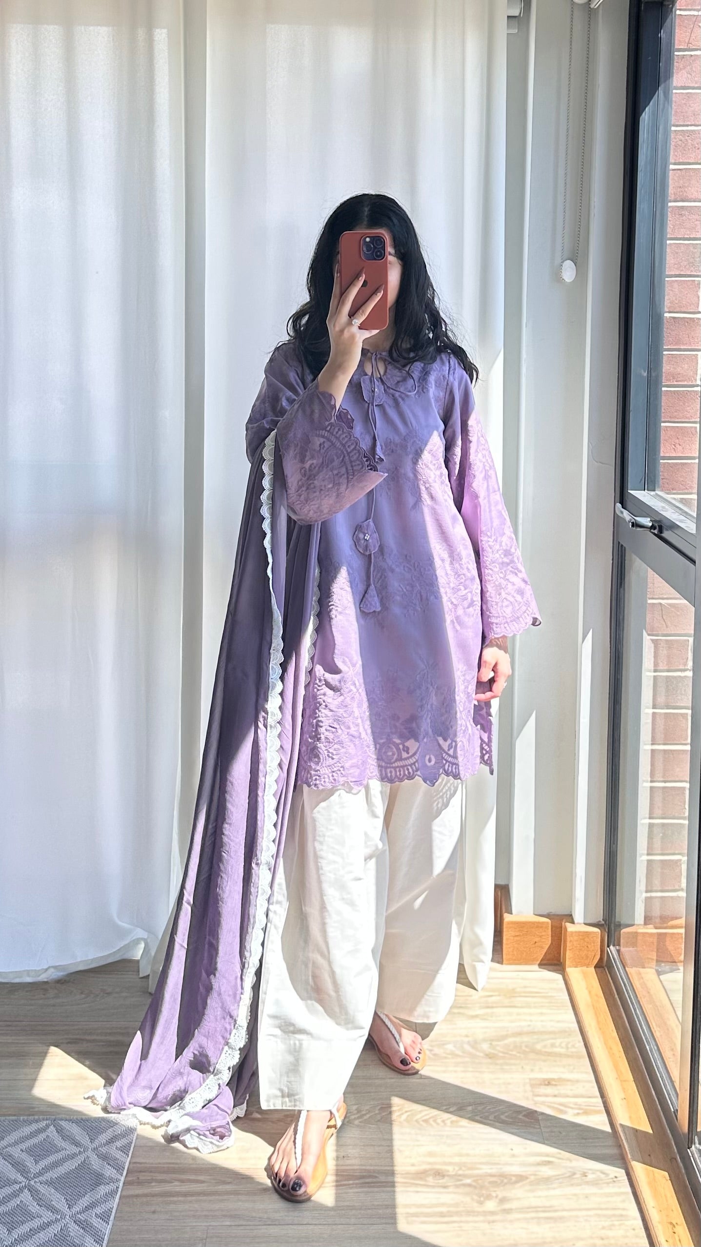 LILAC 3PC EMBROIDRED SET