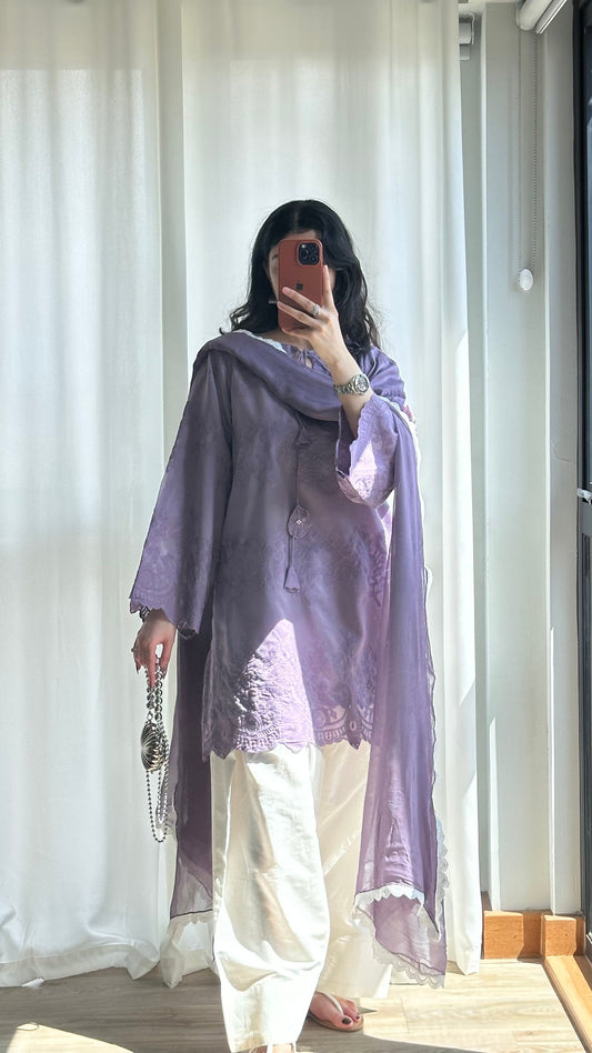 LILAC 3PC EMBROIDRED SET