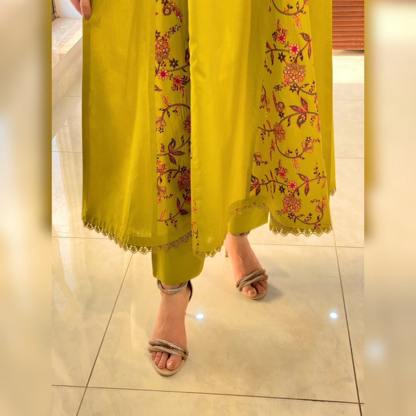Avo Embroidered Frock 3PC