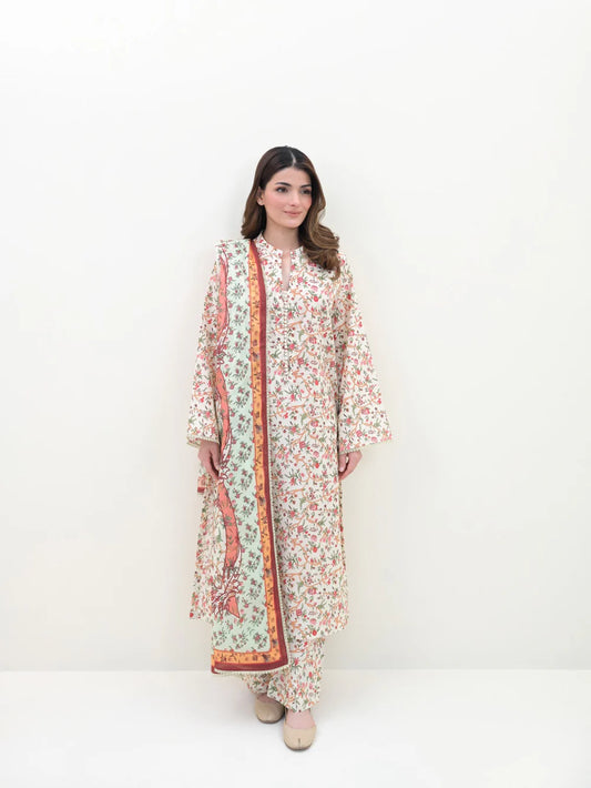 (UNSTITCHED) 3 PIECE - PRINTED CAMBRIC SUIT S108305