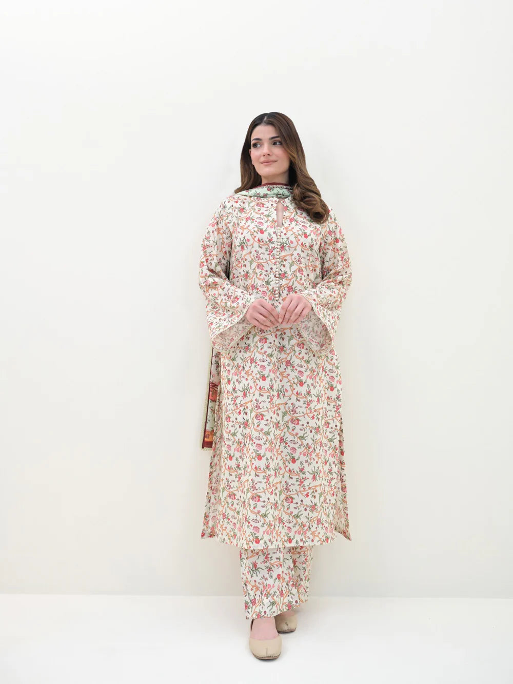 (UNSTITCHED) 3 PIECE - PRINTED CAMBRIC SUIT S108305