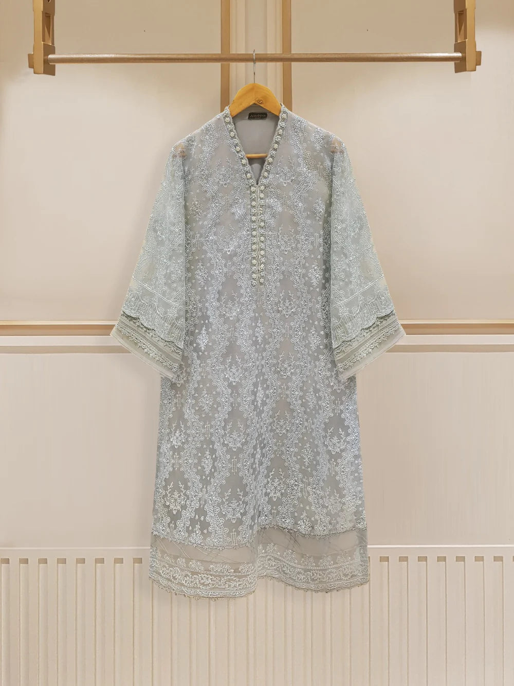 TWO PIECE PURE ORGANZA EMBROIDERED SHIRT WITH DUPATTA S107075