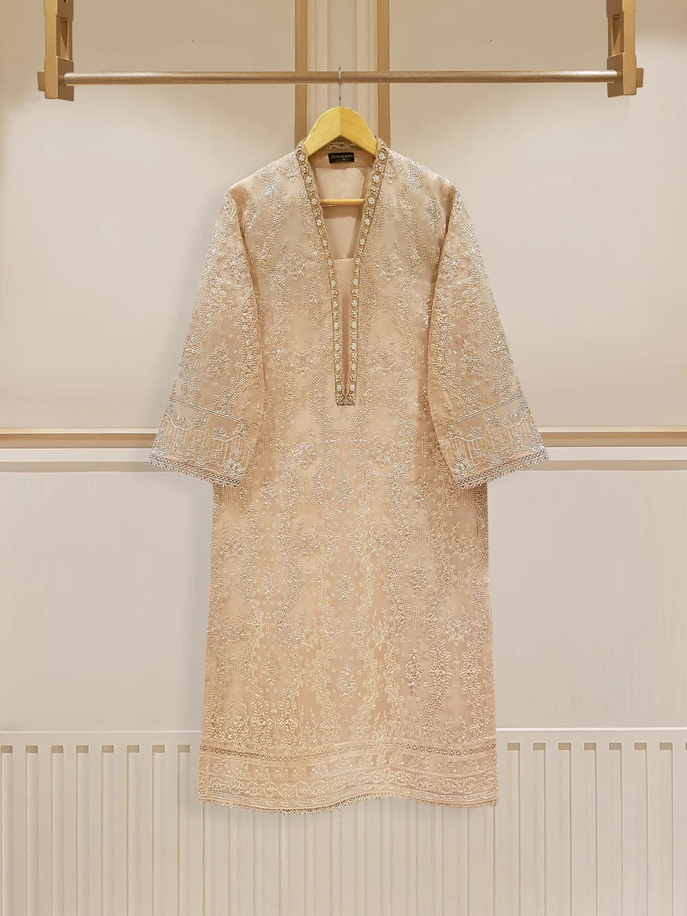 TWO PIECE PURE ORGANZA EMBROIDERED SHIRT WITH DUPATTA S107087