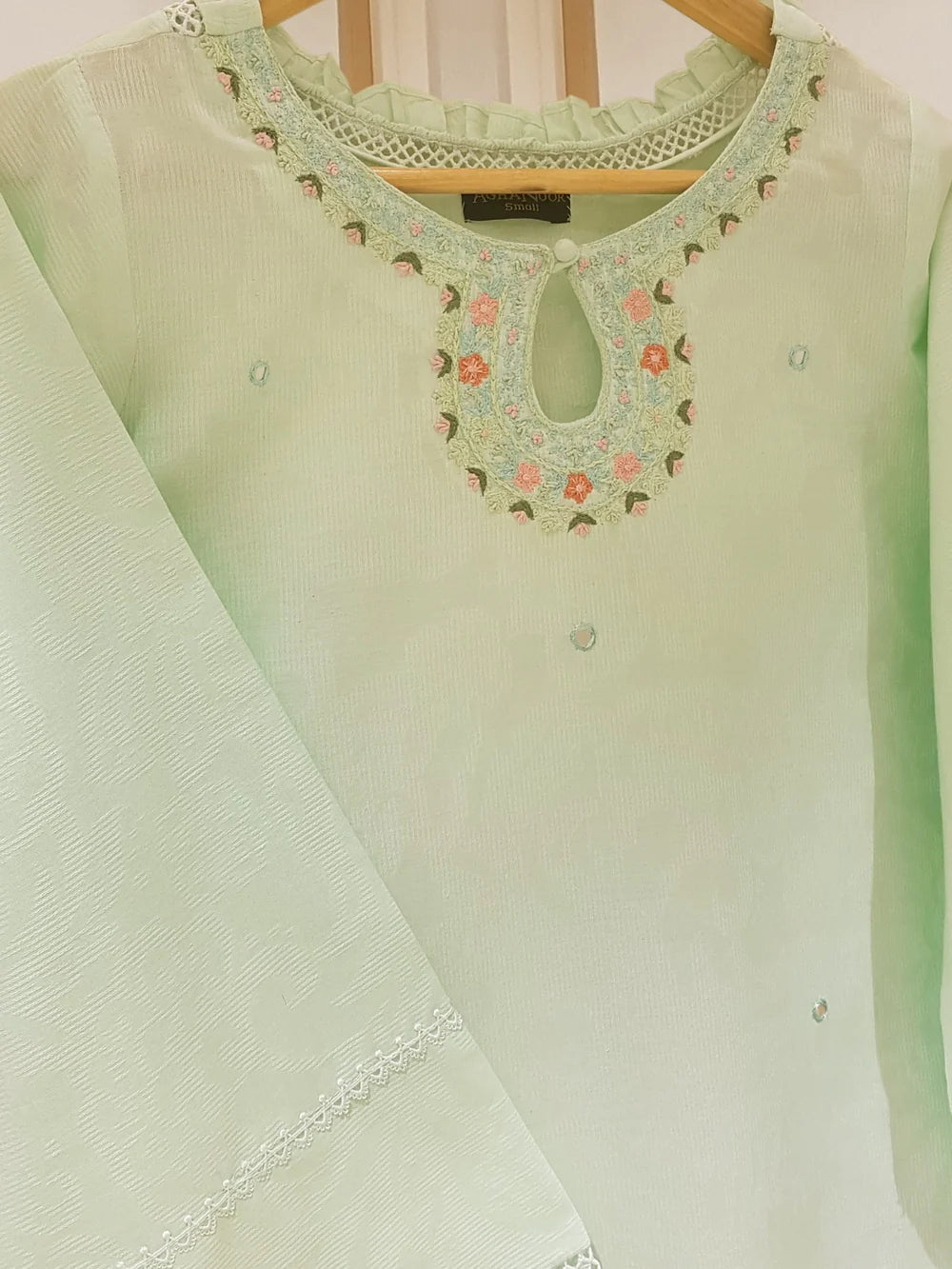 PURE EMBROIDERED JACQUARD LAWN SHIRT S107422