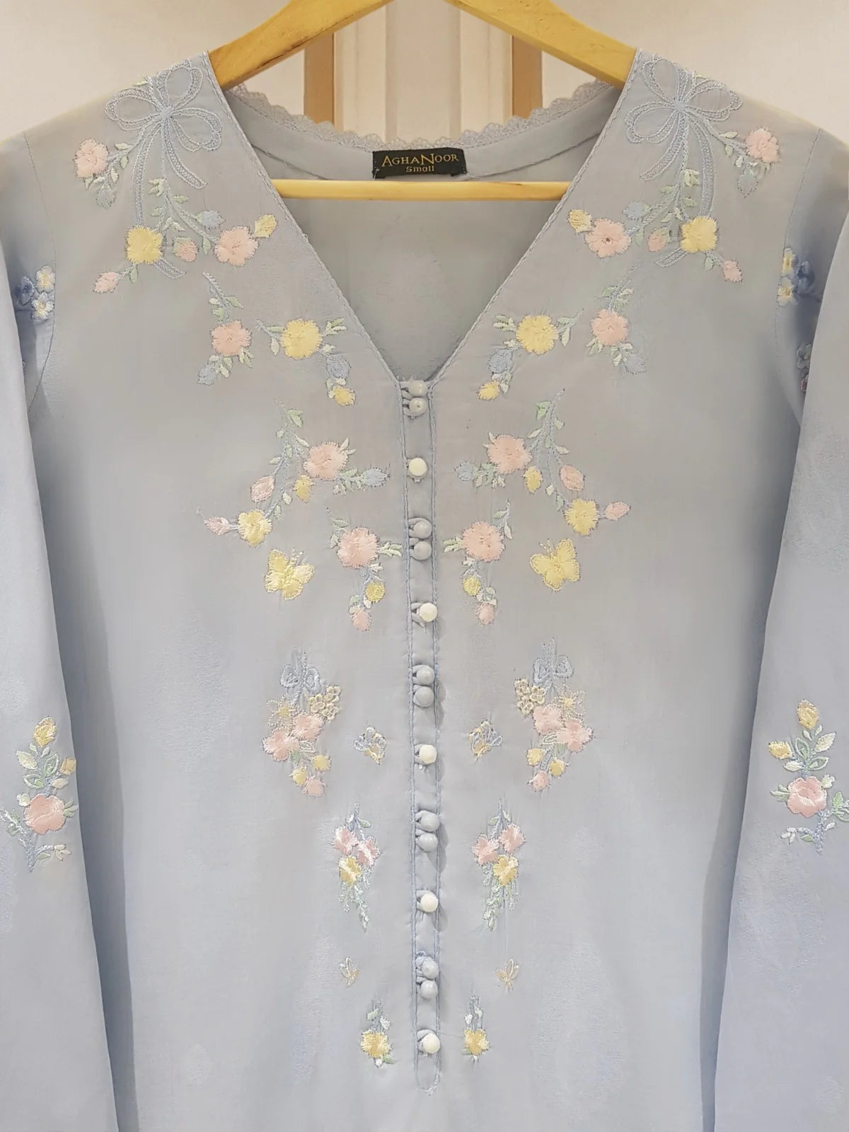 PURE EMBROIDERED JACQUARD LAWN SHIRT S107446