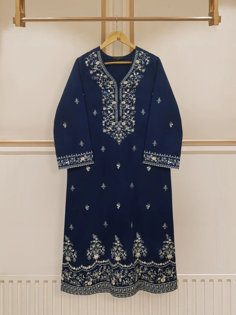 TWO PIECE FINE JACQUARD LAWN EMBROIDERED SHIRT WITH CHIFFON DUPATTA S107690