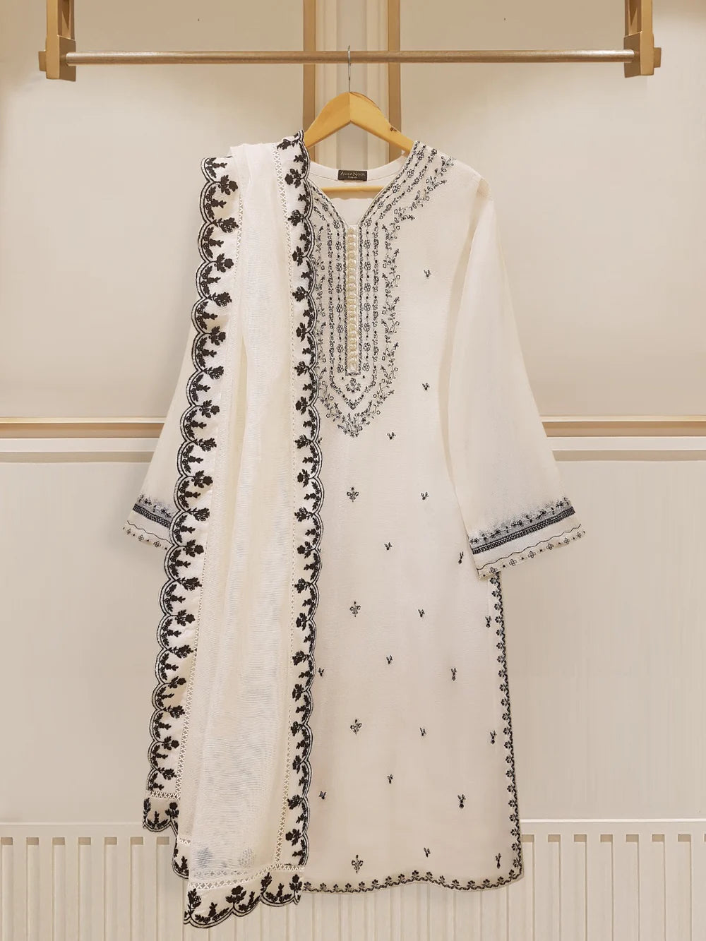 TWO PIECE PURE COTTON NET SHIRT WITH DUPATTA S107837