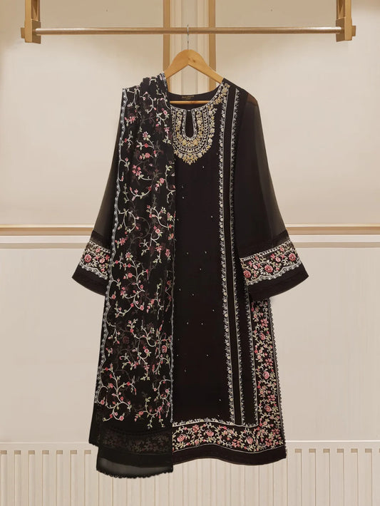 3 PIECE - EMBROIDERED CHIFFON SUIT S108233