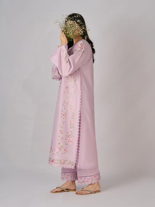 2 Piece - Embroidered Cambric Suit S110310