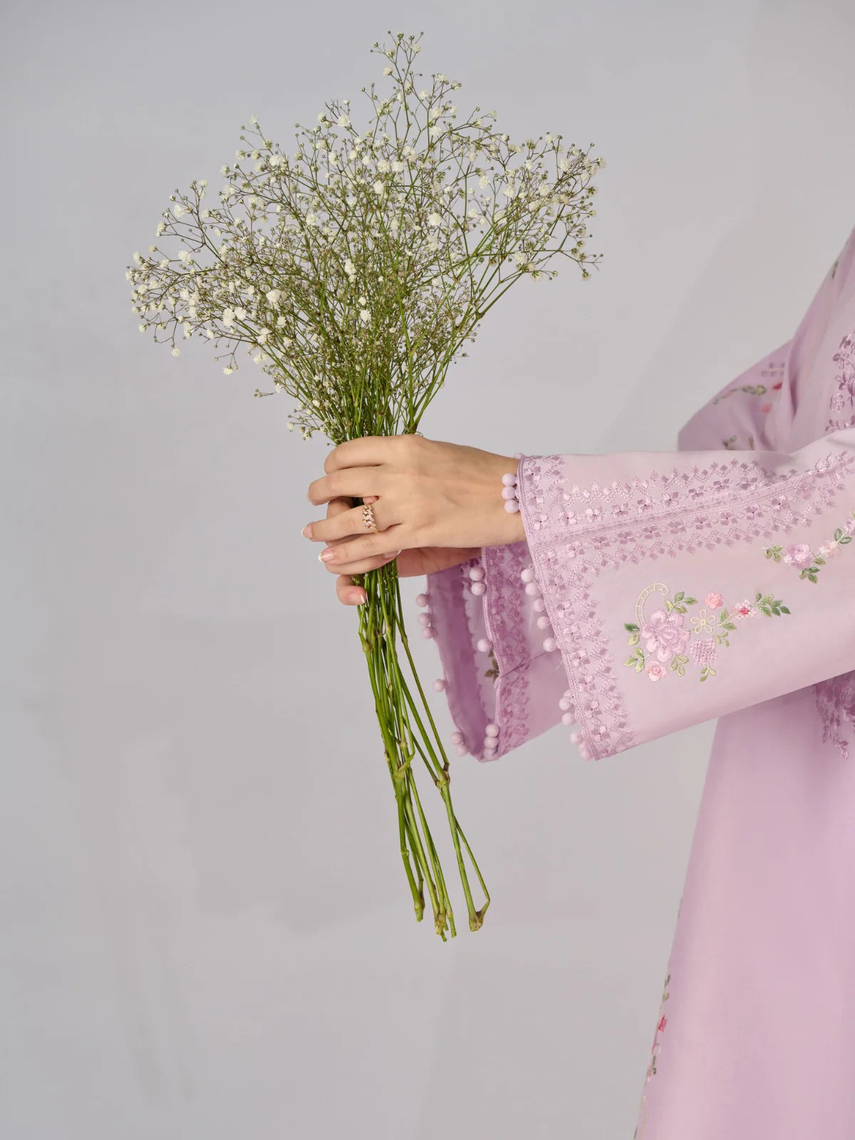 2 Piece - Embroidered Cambric Suit S110310