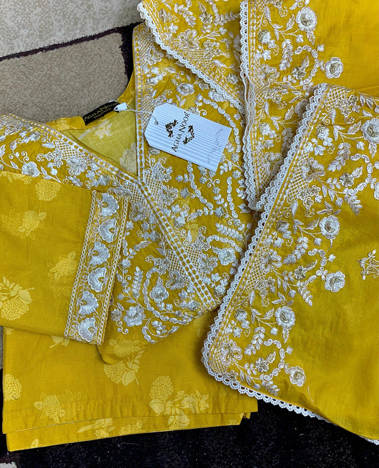 2 Piece - Embroidered Cambric Suit S110422