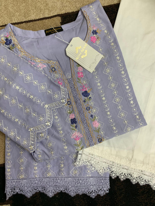 2 PIECE - EMBROIDERED LAWN SUIT S109584