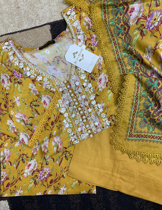 3 Piece - Pure Printed Cambric Suit S110064