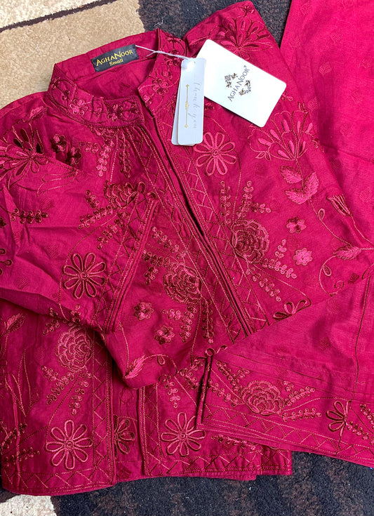 Aghanoor Clearance Sale Embroidered Jacquard  Shirt & Pant