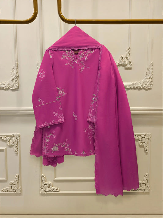 1 Piece - Embroidered Cambric Shirt S114743