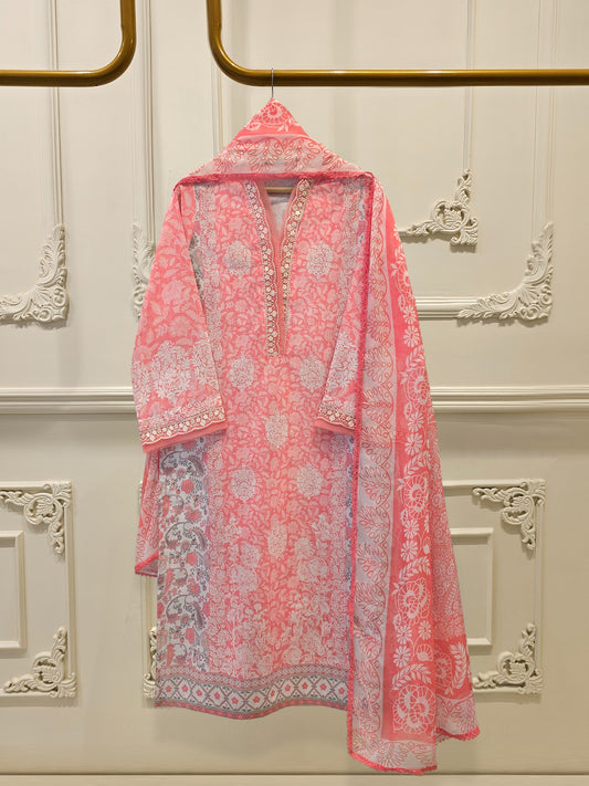 2 Piece - Digital Printed Embroidered Lawn Suit S112080