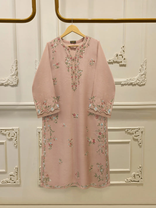 2 Piece- Pure Korean Silk Embroidered Suit S112926
