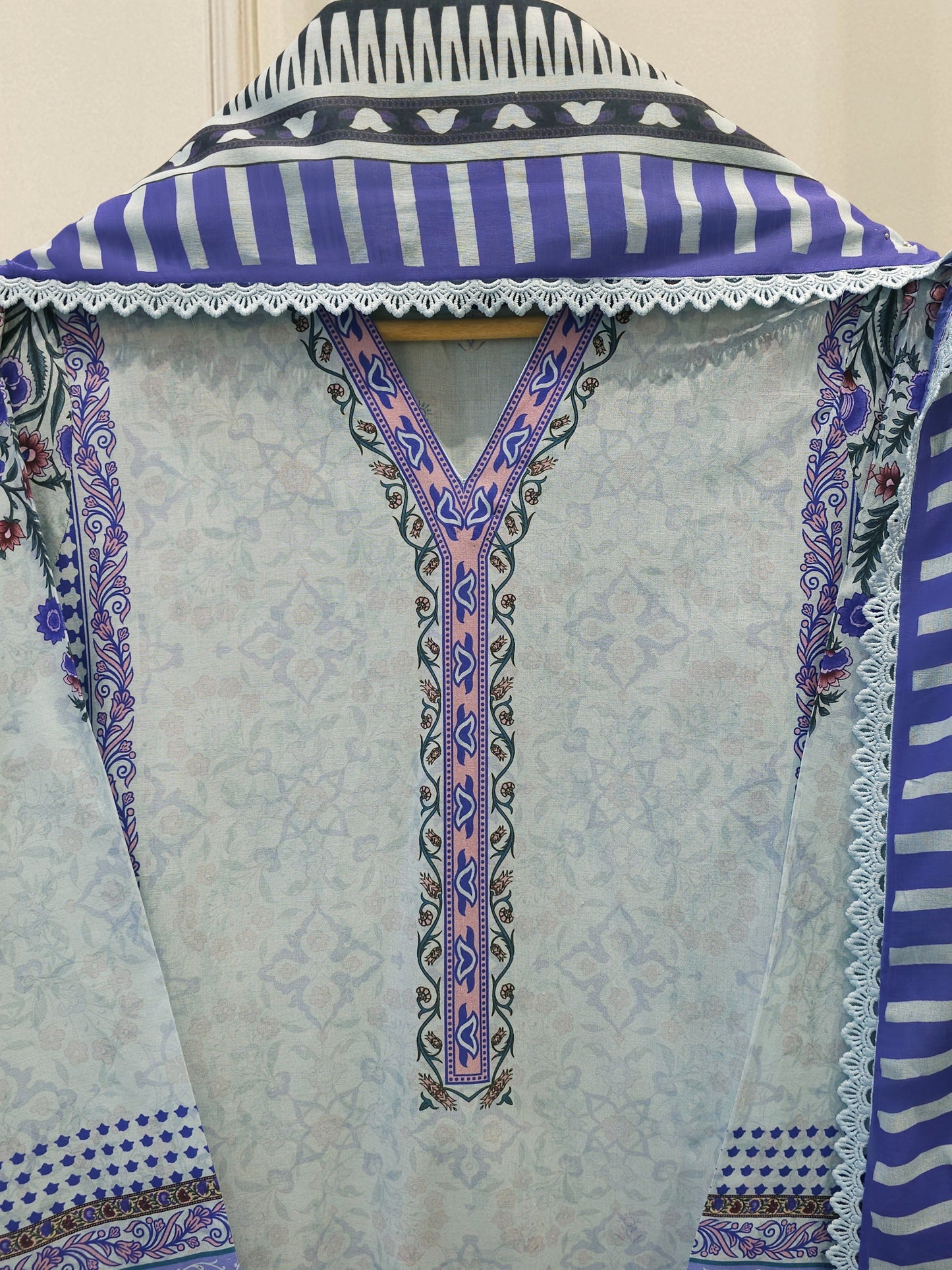 3 Piece - Digital Printed Cambric Suit S112993