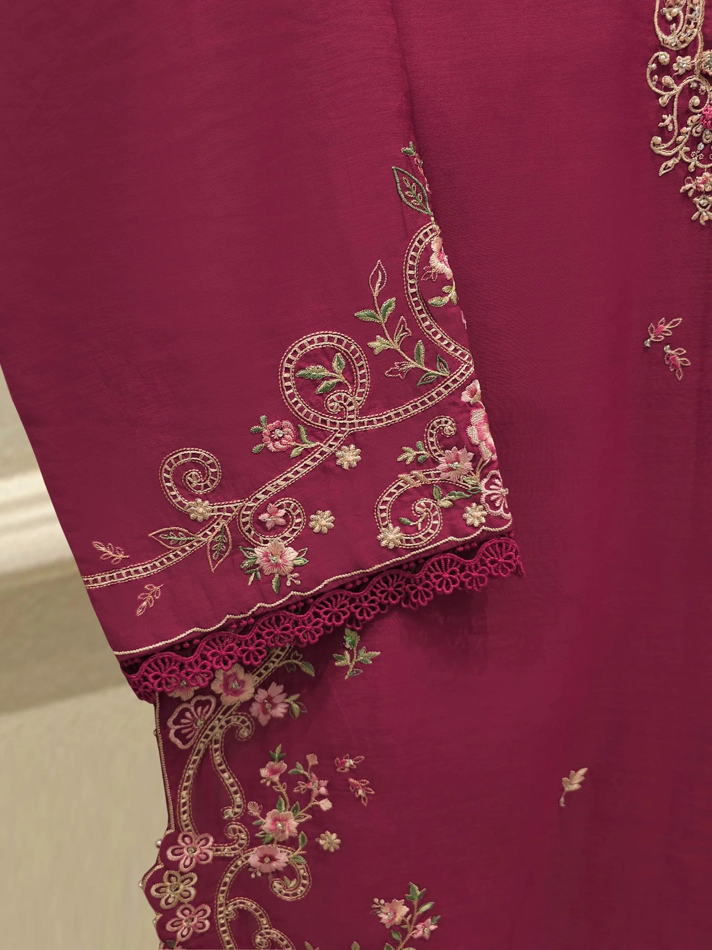 2 Piece - Embroidered Kora Cotton Suit S113719