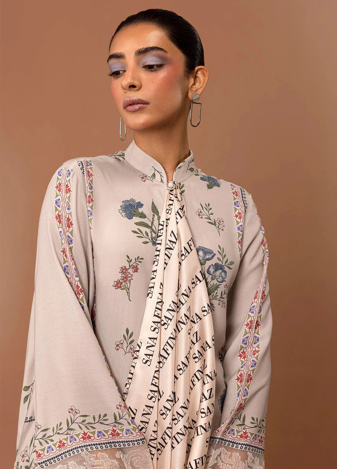 Mahay By Sana Safinaz Embroidered Slub 2 Piece Unstitched Suit H243-008B-2AC